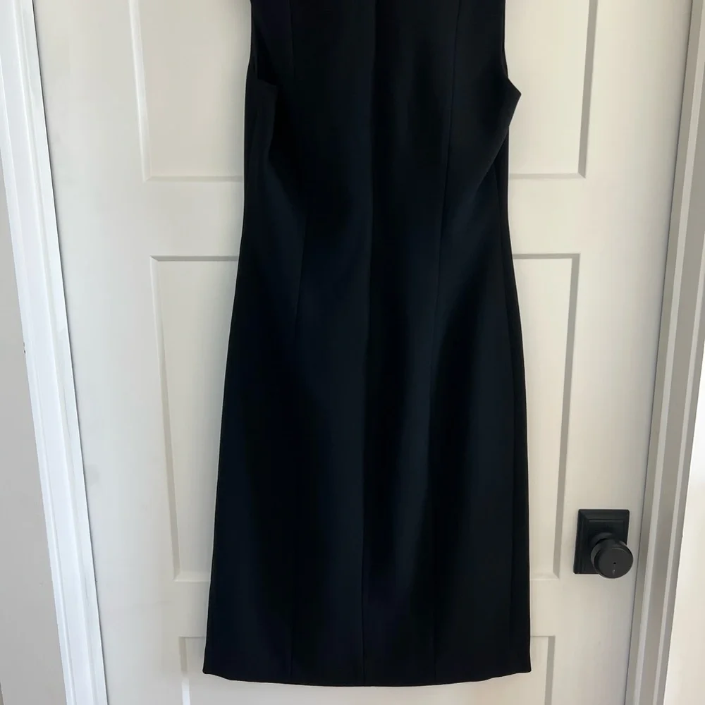 Elie Tahari Black Dress w/ lace slit - Picture 4 of 8